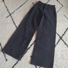GRL ブラック ストレートデニム パンツ
