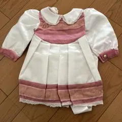 ピンクとホワイトのストライプ ワンピース