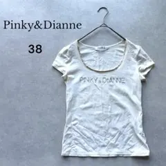 ピンキーアンドダイアン 半袖Tシャツ トップス Uネック ラインストーン Mのサムネイル