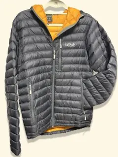 Rab ダウンジャケット グレー オレンジ M