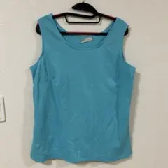 【ヴィンテージ】A.T. Ample Togs タンクブラウス 水色　海外古着