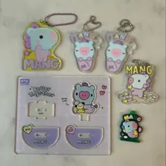 未使用　BT21 MANG アクリルスタンド キーホルダー 6点セット　bts