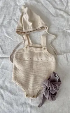 ボンネット ロンパース