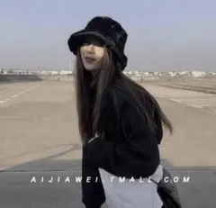 バケットハット 韓国 大人気 バケハ オルチャン ブラック ファー 帽子 防寒
