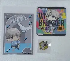 ウィンブレ 梶蓮 ピンバッジ コースター ブロマイド 3点セット