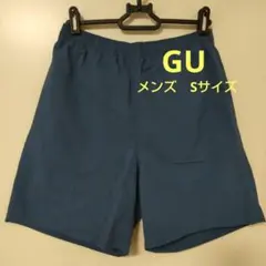 「メンズ ハーフパンツ」 GU ブルー メンズ Sサイズのサムネイル