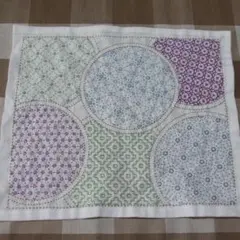 刺し子完成品　✾寄せ模様２～カラフル～✾