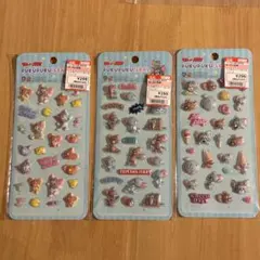 ぷくぷくシール　トム&ジェリー　3点セット