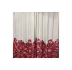 Radyリゾートフラワーカーテンホワイト100×135リゾフラタッセル2点set