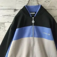 希少☆70s アディダス 刺繍ロゴ マルチカラー トラックジャケット M