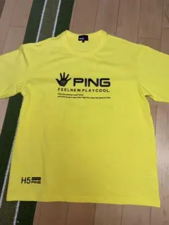 PING Ping ピン ゴルフ イエロー メンズシャツ Lサイズ