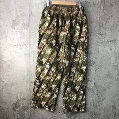 Y5781古着　柄パンツ　パジャマパンツ　総柄　キッズ　90s Y2K