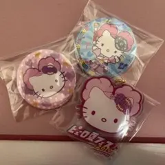 ピューロランド 夏フェス2019 ハローキティアクリルキーホルダー・缶バッジ2点