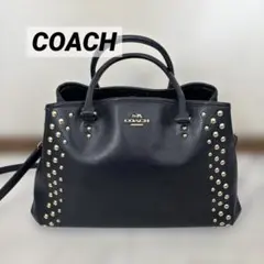 COACH コーチ スタッズマーゴット 2WAYショルダーバッグ ネイビー