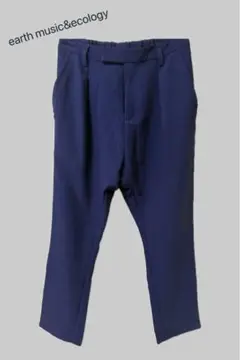 アースミュージックアンドエコロジー　スラックス テーパードパンツ　ネイビー