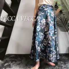 YECCA VECCA フラワープリントマキシ丈ロングスカート Aラインのサムネイル