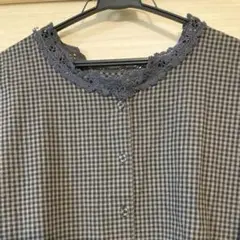 サマンサモスモス 襟レースチェックワンピース