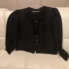 L'est Rose Paris 長袖 ブラウス ブラックのサムネイル