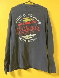 RODEO CROWNS ワッフル生地 ロンT ネイビーカラー サイズL