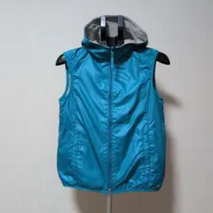 ユニクロ　ウラフリースリバーシブルベスト　メンズ　ブルー　Sサイズ