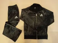 adidas ブラック ジャージ 上下セット