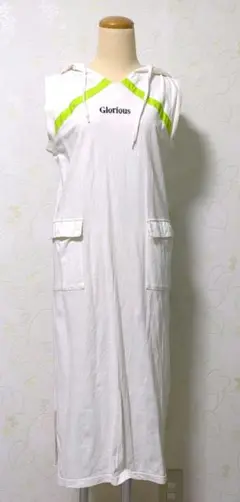 CECIL McBEE フード付きノースリーブロングワンピース