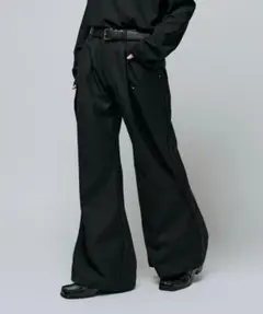 Lui's ニューコン サイドラップワイドフレアTRスラックスパンツ サイズ1のサムネイル