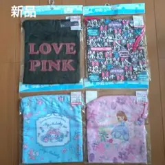 キャラクター巾着袋 4枚セット DISNEY　SANRIO　ディズニー　サンリオ