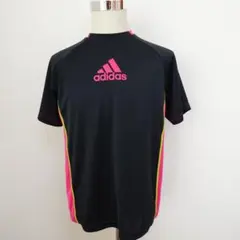 アディダス プラクティスシャツ Tシャツ M 黒 ピンク バレーボール 練習着のサムネイル