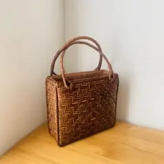 タイ伝統工芸 網代編み 竹籠バッグ