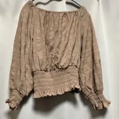 オフショルダー長袖ブラウス F