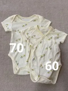 ユニクロ ミツバチプリント ベビー肌着 2枚セット 60 70