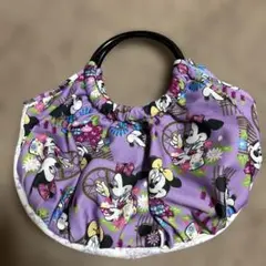 ミニーマウス フリル トートバッグ　和柄