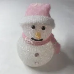 ライト付き雪だるま クリスマス　置物