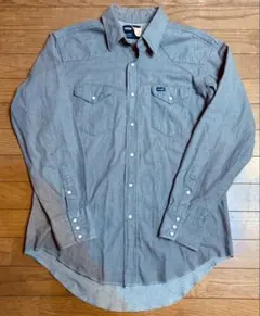 80s-90s USA製 Wrangler 127GY ウエスタンシャツ グレー