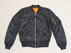 美品 アルファインダストリーズ MA-1 黒フライトジャケット 空軍 米国古着S