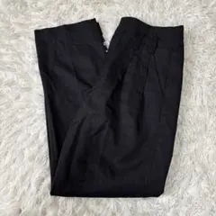 GU✨ハイウエストタックパンツ✨オフィカジ✨黒✨体型カバー✨通勤通学✨ツータック