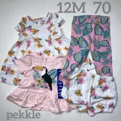半袖 チュニック ＆ レギンス 4枚セット 未使用 12M 75㎝くらい 女の子