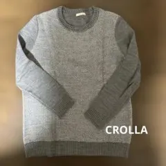 CROLLA グレー クルーネックセーター
