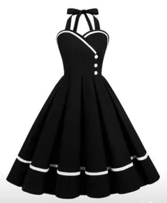 【新品未使用】エプロン風レトロワンピース