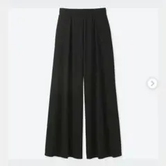ユニクロ　UNIQLO　ジャージーフレアパンツ　ブラック　М