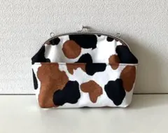 ☆がま口スマホショルダーバッグ☆がま口スマホポーチ☆三毛猫柄☆