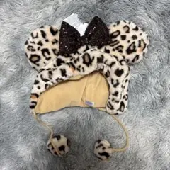 ディズニー ファンキャップ ヒョウ柄 レオパード ミニー ブラウン　茶色