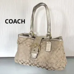 COACH SOHO トートバッグ ショルダー　ソーホー シグネチャー ゴールドのサムネイル
