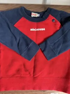 mikiHOUSE 赤ネイビー トレーナー