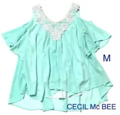 CECIL Mc BEE シフォン チュニック ノースリーブ カットソー M
