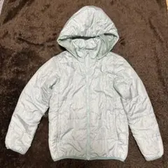 ミントグリーン フード付き中綿コート