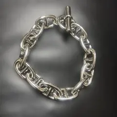 シルバー925 刻印なし版 アンカーチェーン ブレスレット 13コマ カジュアル