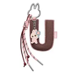 POP MART イニシャルラブブ チャーム キーホルダー 《Ｕ》LABUBU