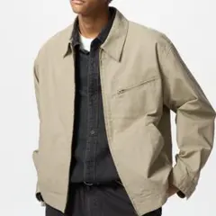 ユニクロ UNIQLO ジップアップブルゾン XL ベージュ 完売品